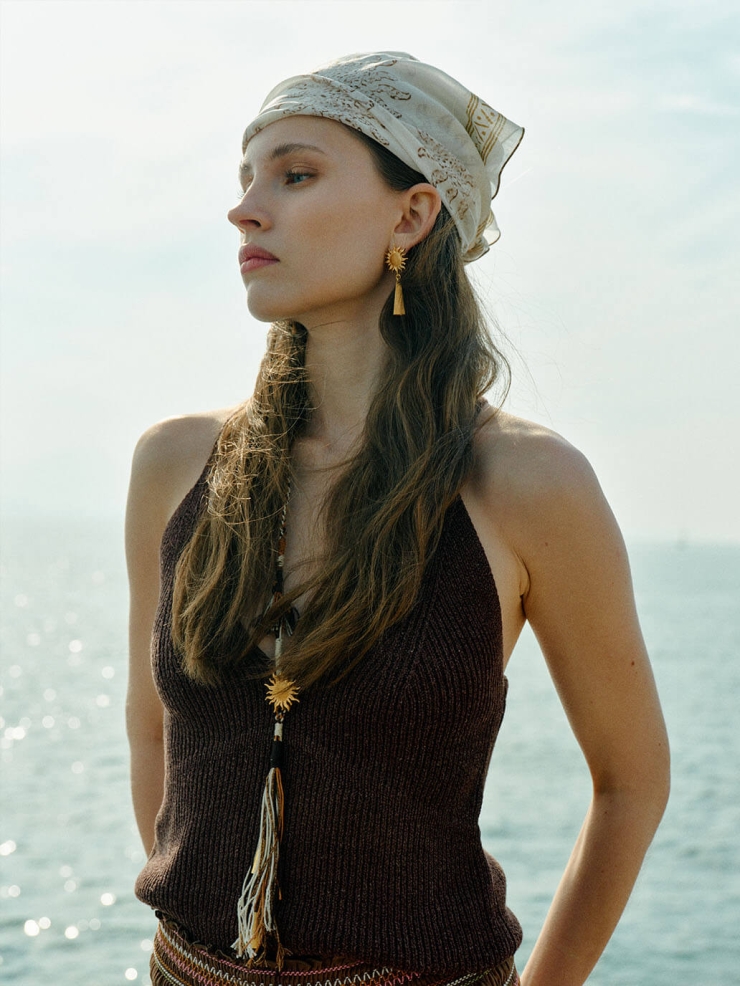 Sand Seabreeze Natural Ramie Scarf