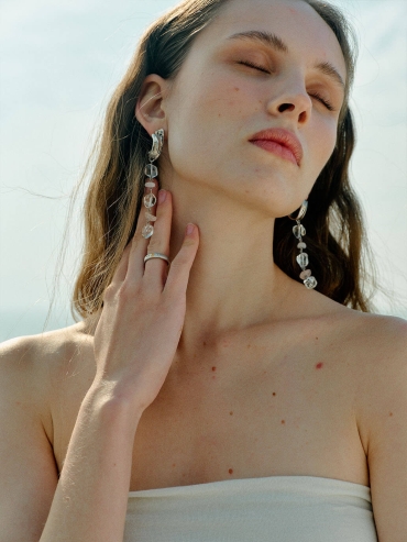 Silver Suntrace Two-Tone Brushed Ring