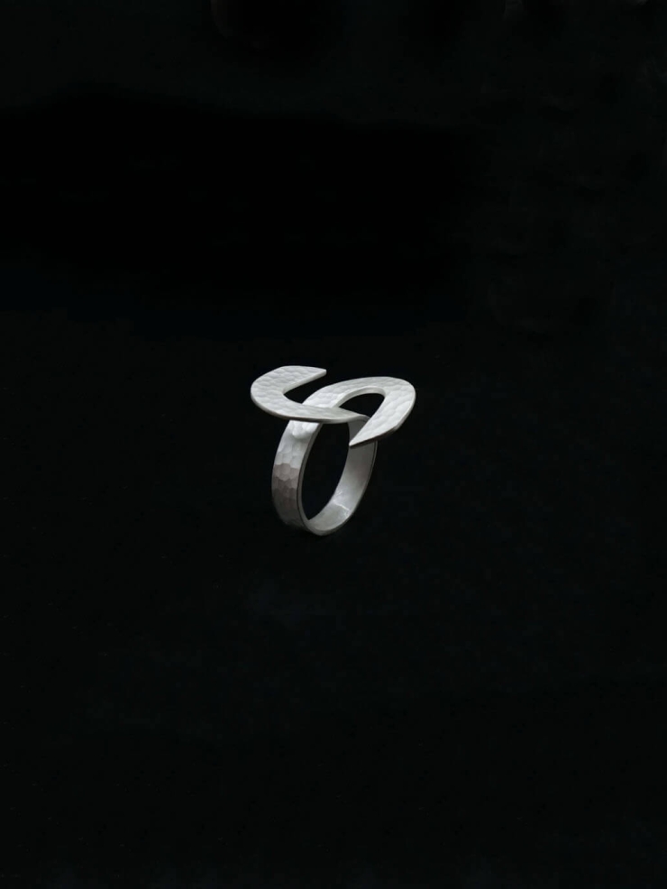 Silver Infinity Sonic Hammer Ring