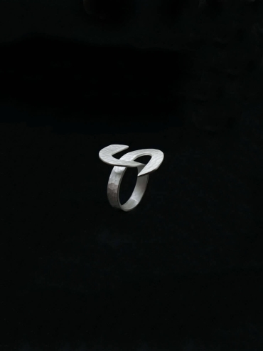 Silver Infinity Sonic Hammer Ring