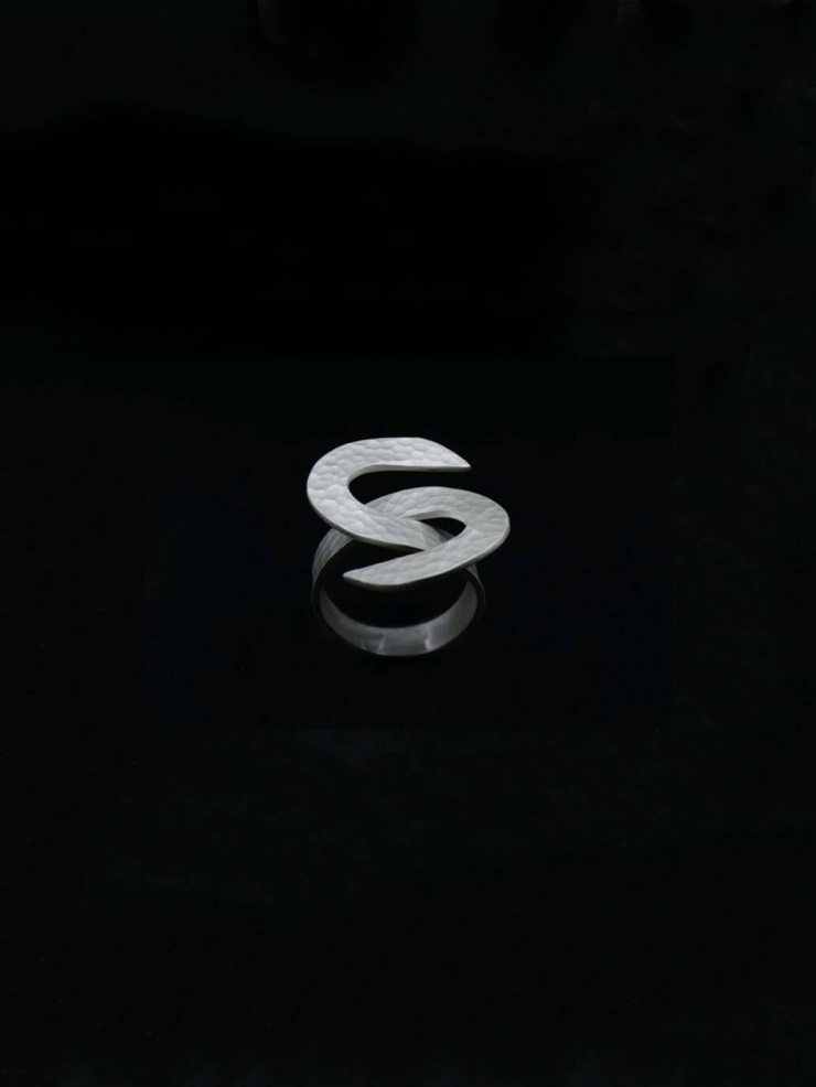 Silver Infinity Sonic Hammer Ring