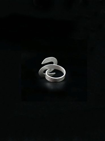 Silver Infinity Sonic Hammer Ring