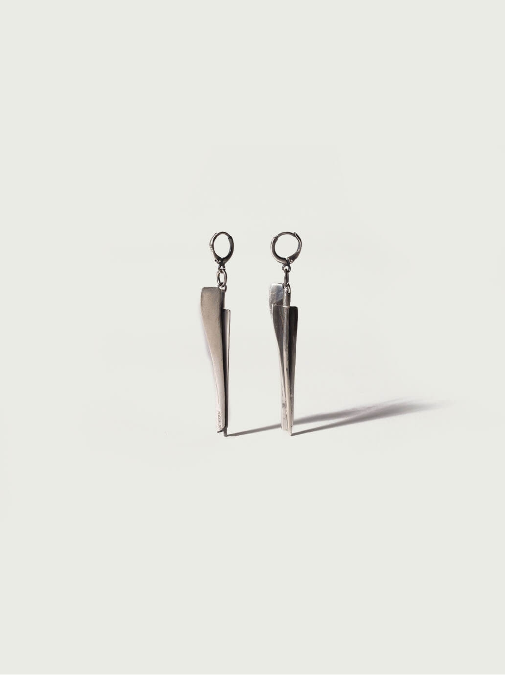 Silver Pleated Earrings