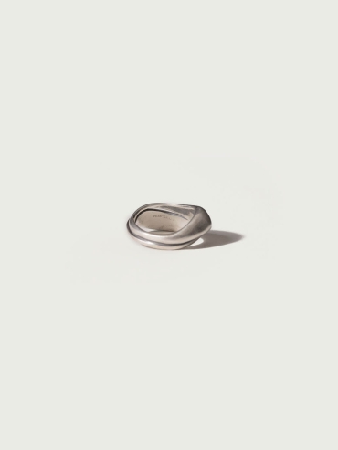 Silver Sculpted Motion Ring