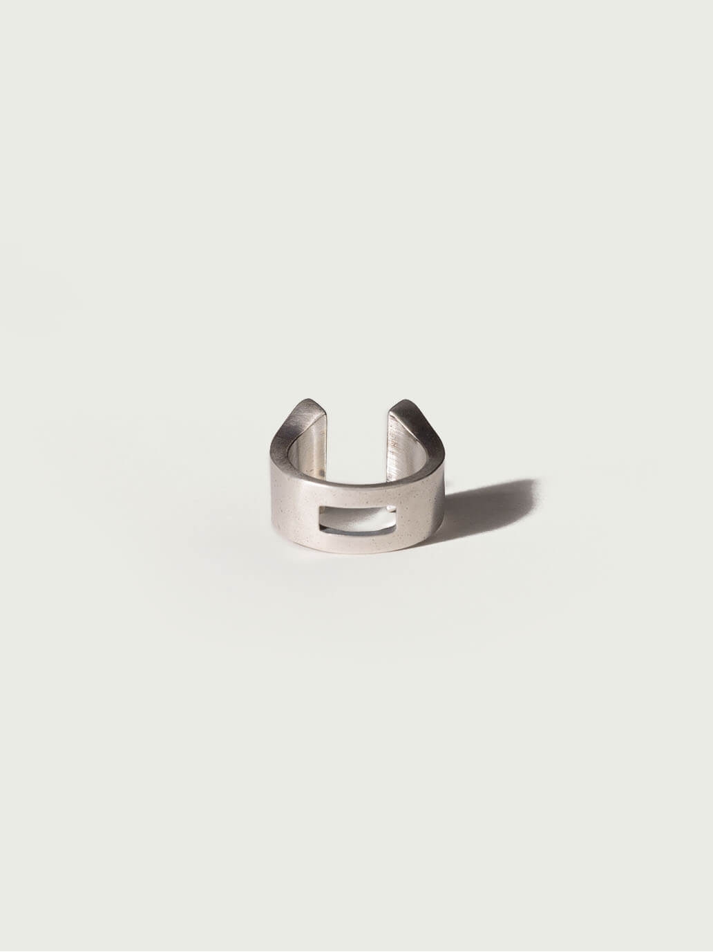 Silver Bold Tapered Open Ring