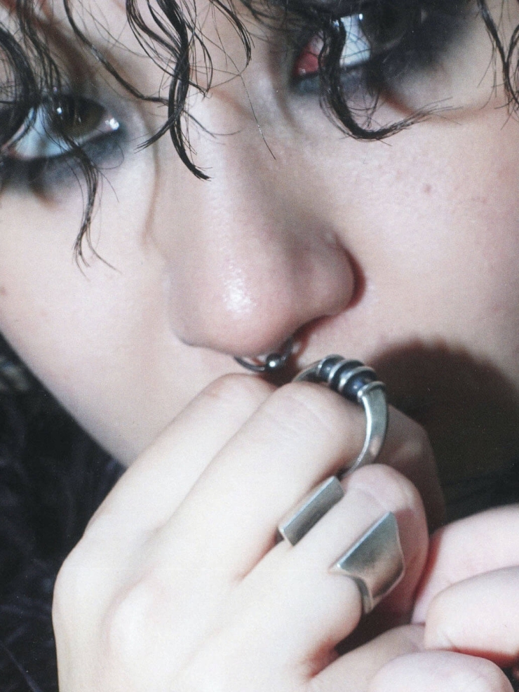 Silver Bold Tapered Open Ring