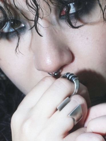 Silver Bold Tapered Open Ring