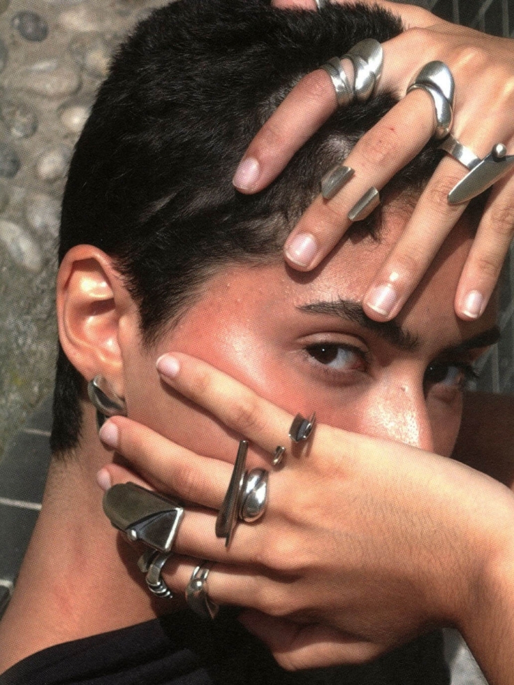 Silver Bold Tapered Open Ring