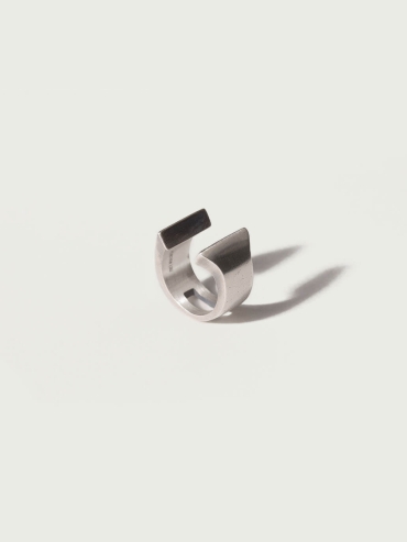 Silver Bold Tapered Open Ring