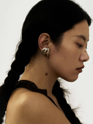 Silver Vortex Earring-Single