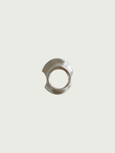 Silver Lunar Curve Ring