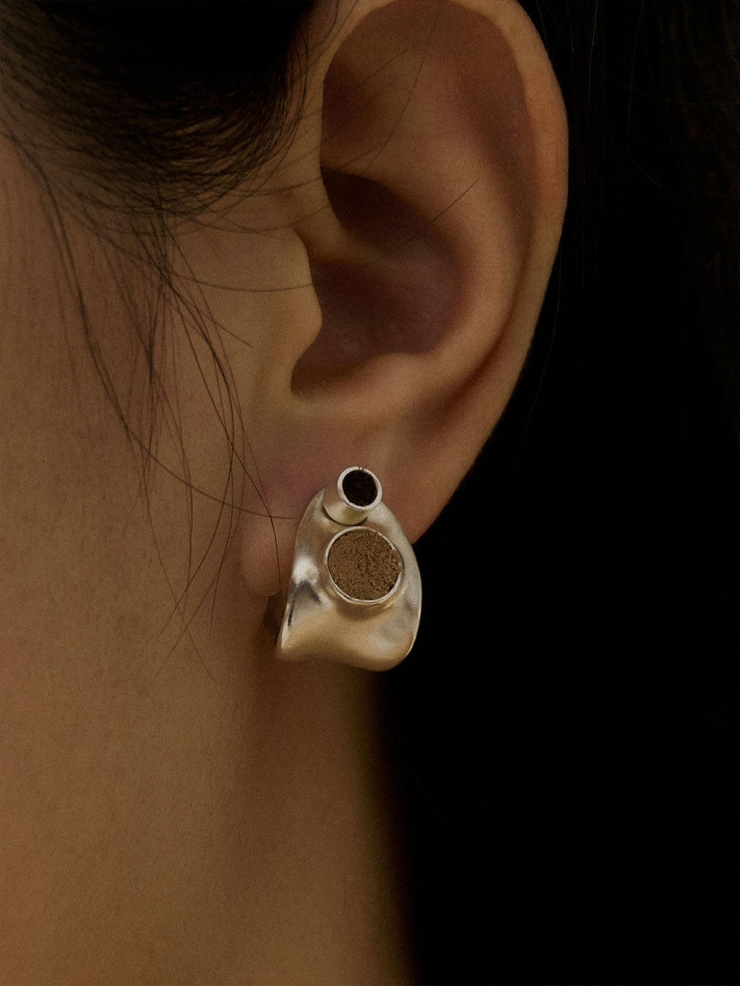Silver Hoop Stud Earrings