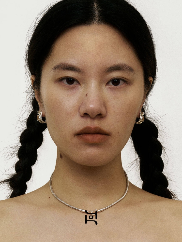 Silver Hoop Stud Earrings