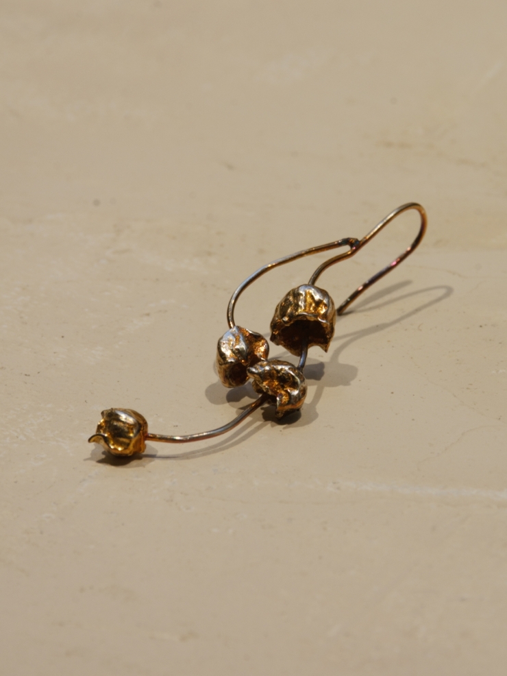 AOKINSIDE Oxidized Bell Orchid Earrings