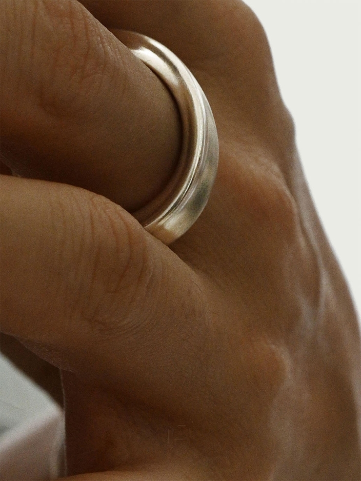 Silver Twist Hoop Ring