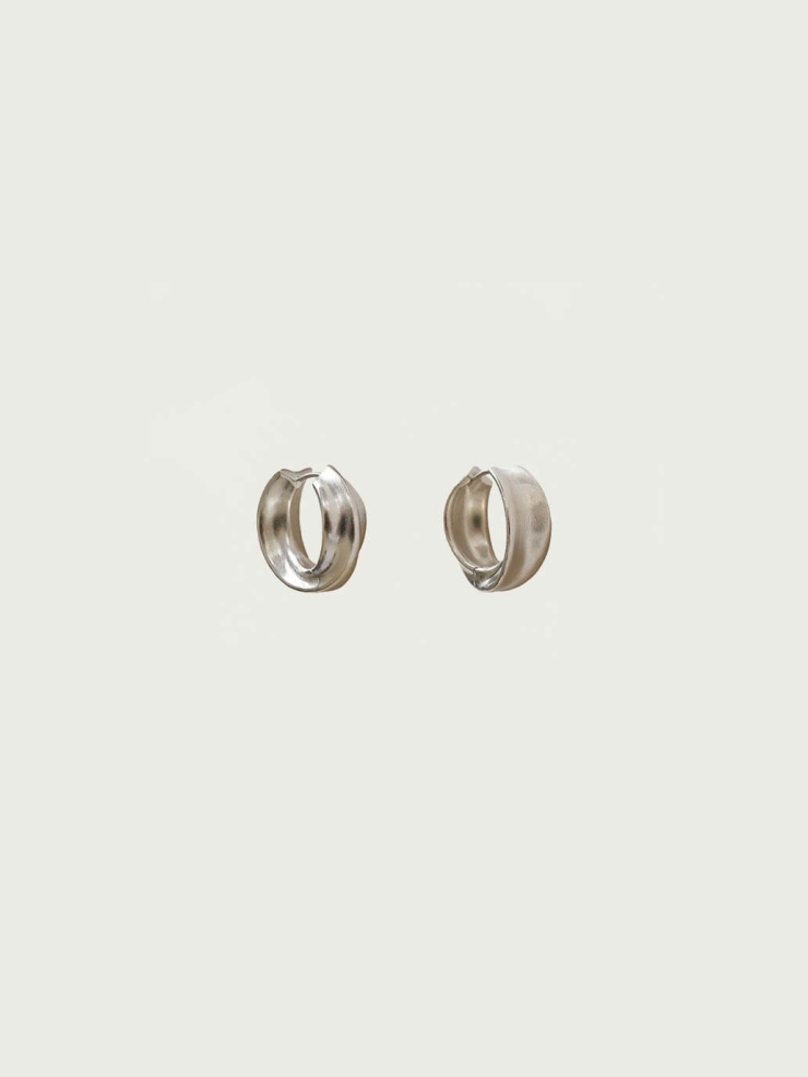 Silver Twist Hoop Earrings