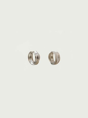 Silver Twist Hoop Earrings