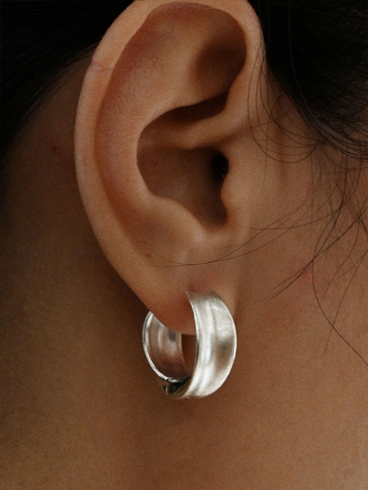 Silver Twist Hoop Earrings