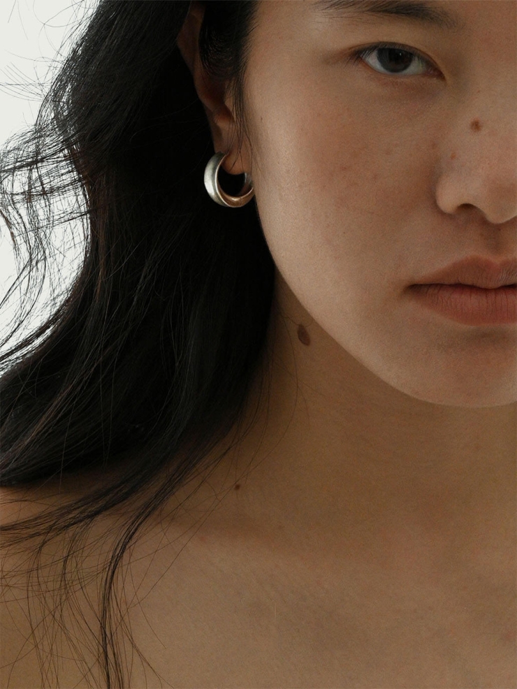 Silver Twist Hoop Earrings