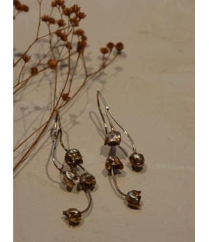 AOKINSIDE Oxidized Bell Orchid Earrings