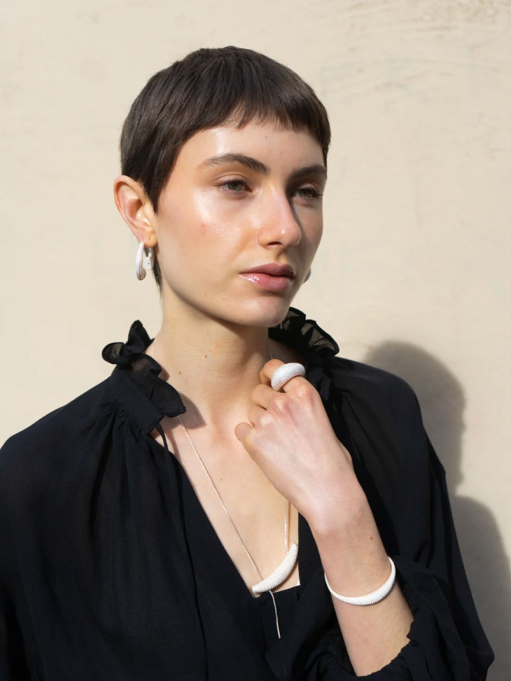 Silver Mother Shell Bracelet