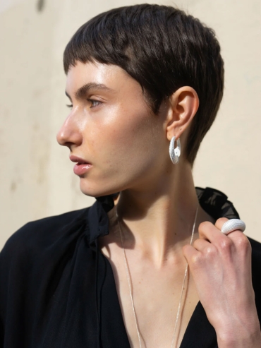 Silver Mother Shell Ring