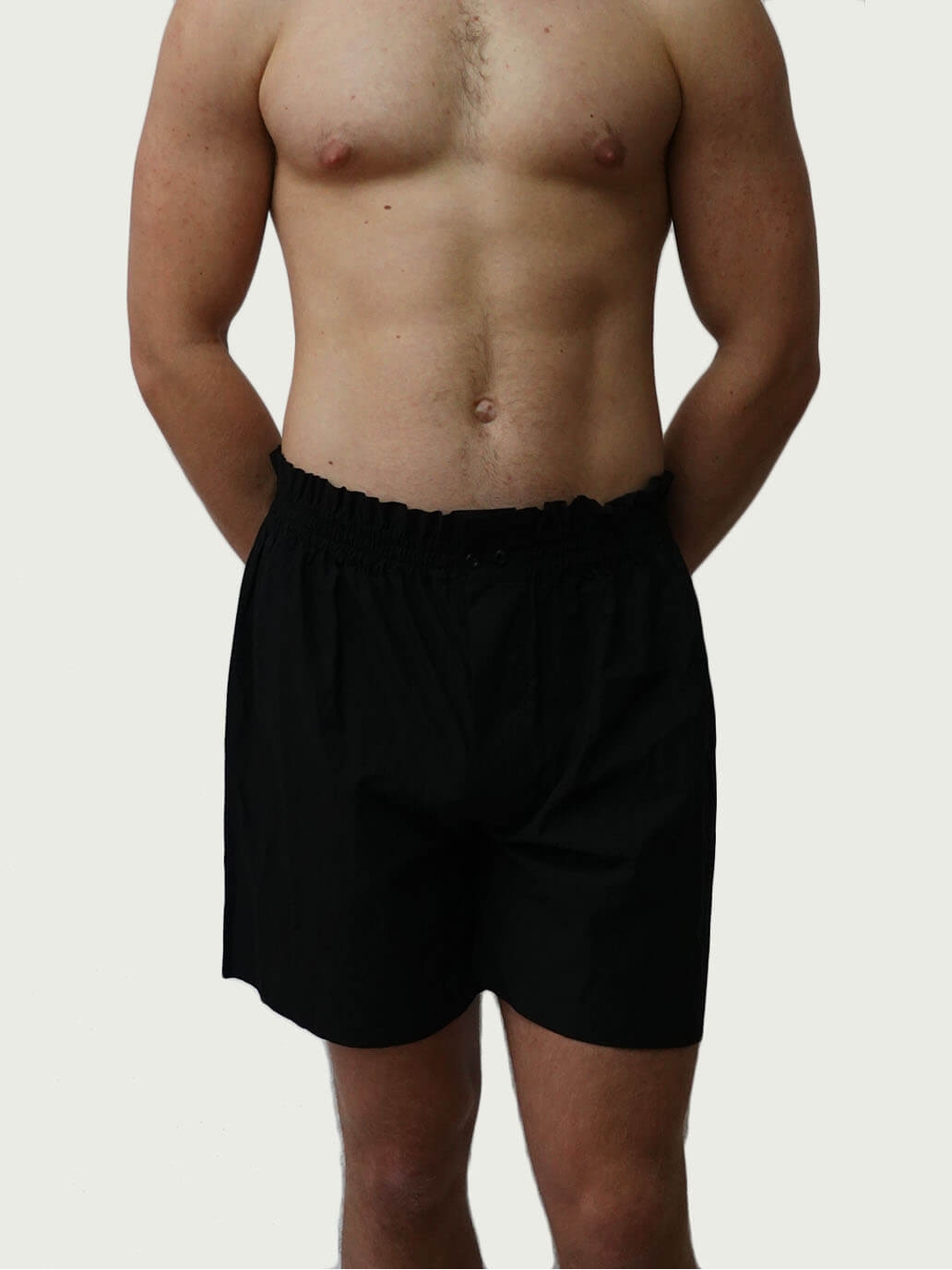 Black Ruffle Cotton Boxer