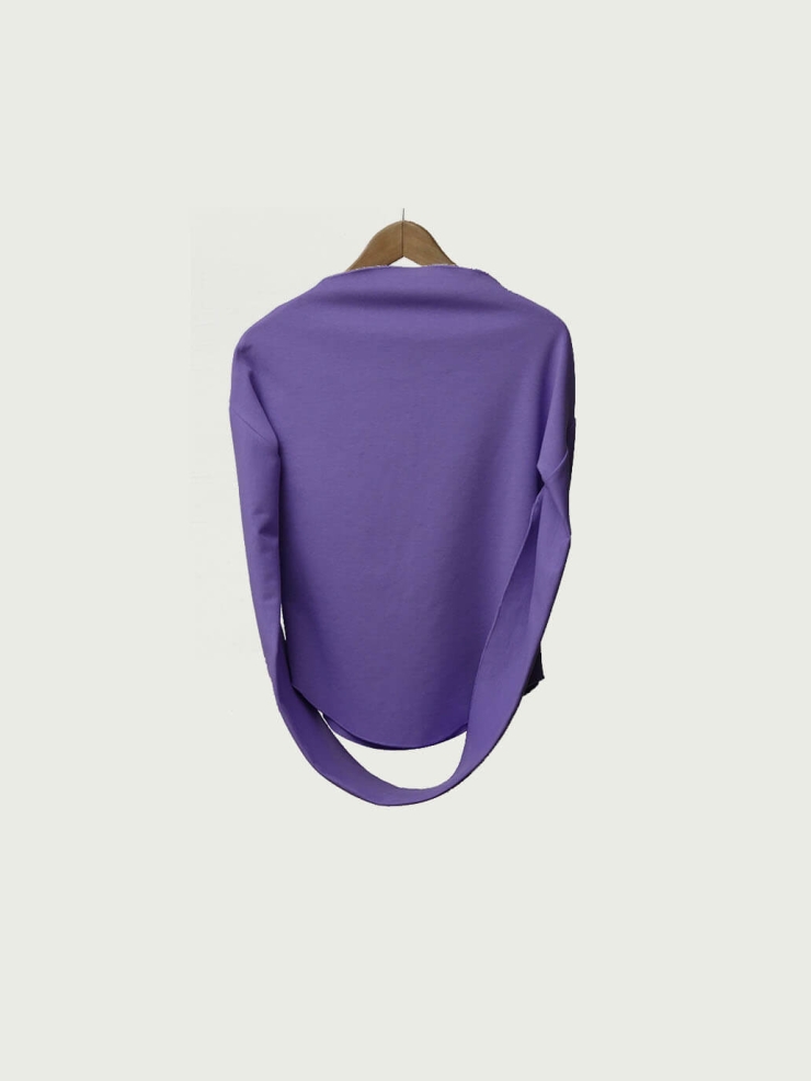 Purple Connected Sleeves T-shirt
