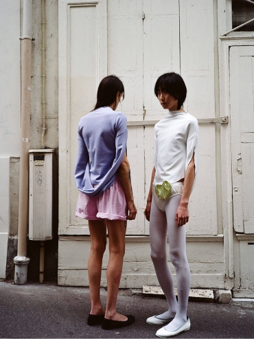 Purple Connected Sleeves T-shirt