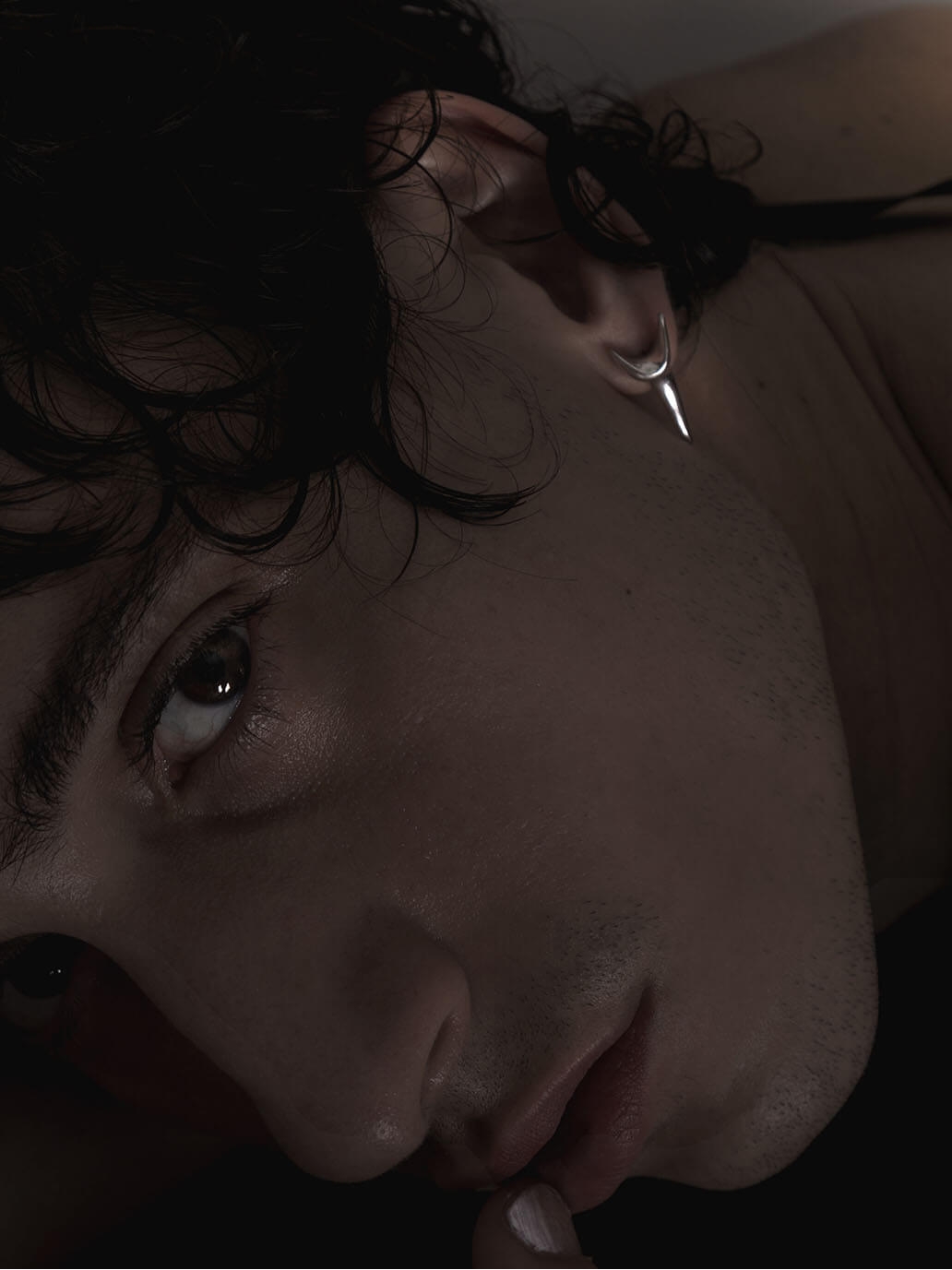 Silver Tiny Fang Earrings