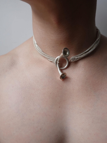 Silver Mini Trumpet Necklace