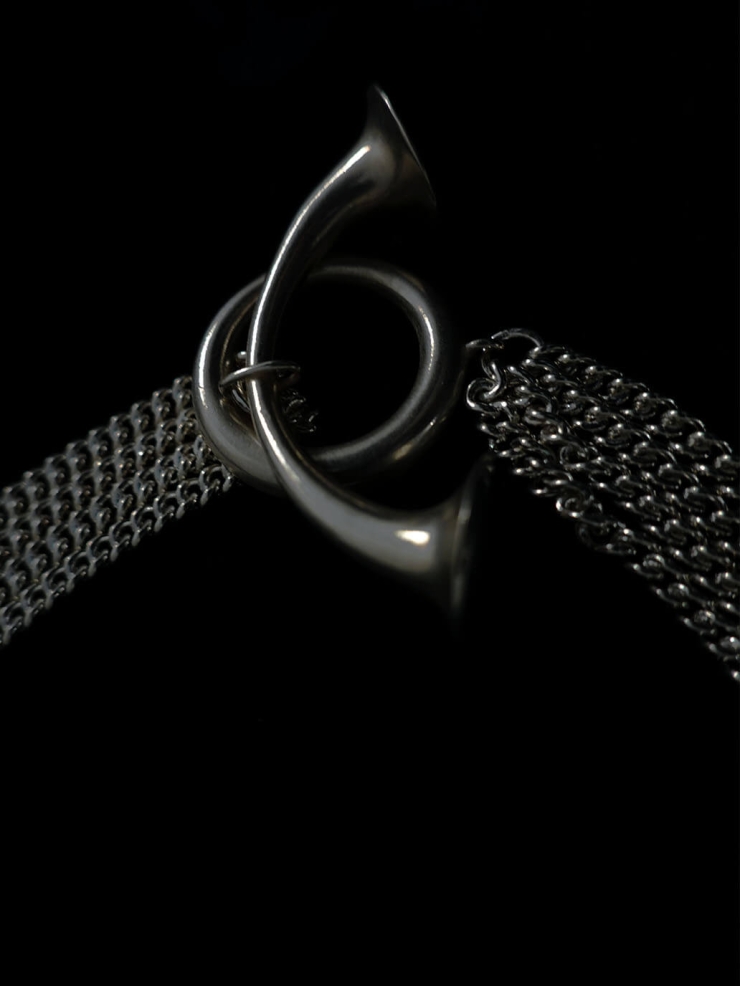 Silver Mini Trumpet Necklace