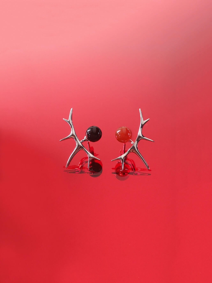 Silver Thorn Earrings