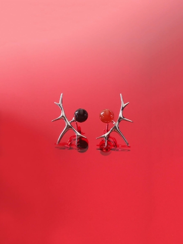 Silver Thorn Earrings