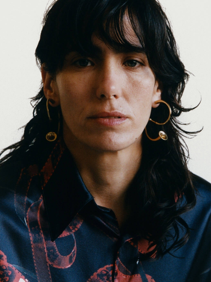 Gold Mini Trumpet Earrings