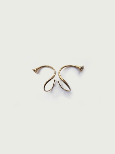 Gold Mini Trumpet Earrings