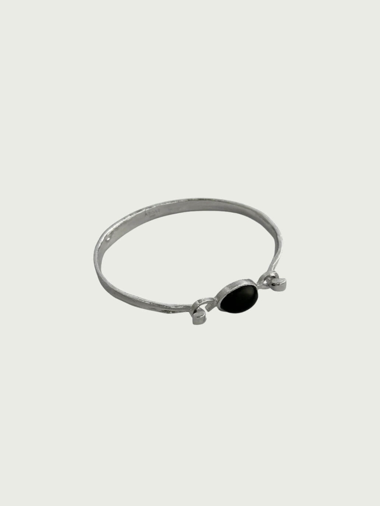 Silver Onyx 70s Bracelet