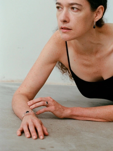 Silver Onyx 70s Bracelet