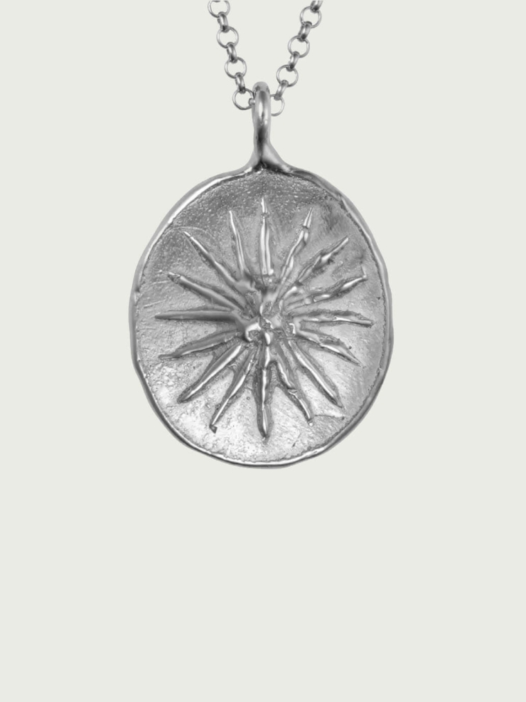 Silver Solar Vow Necklace