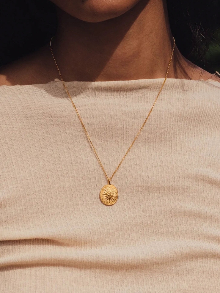 Gold Solar Vow Necklace