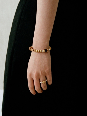 Enchanted Seeds, Boxwood and Sterling Silver Ring