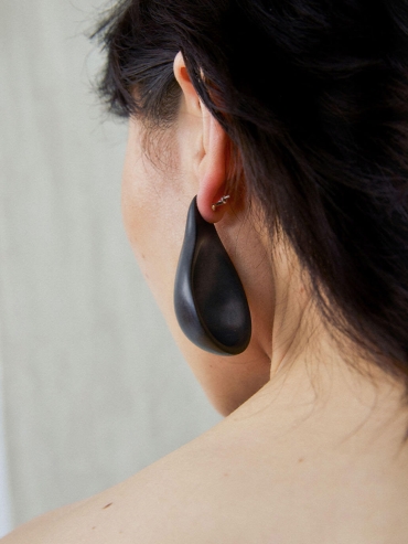 Ladleful Sip, Ebony Stud Earrings