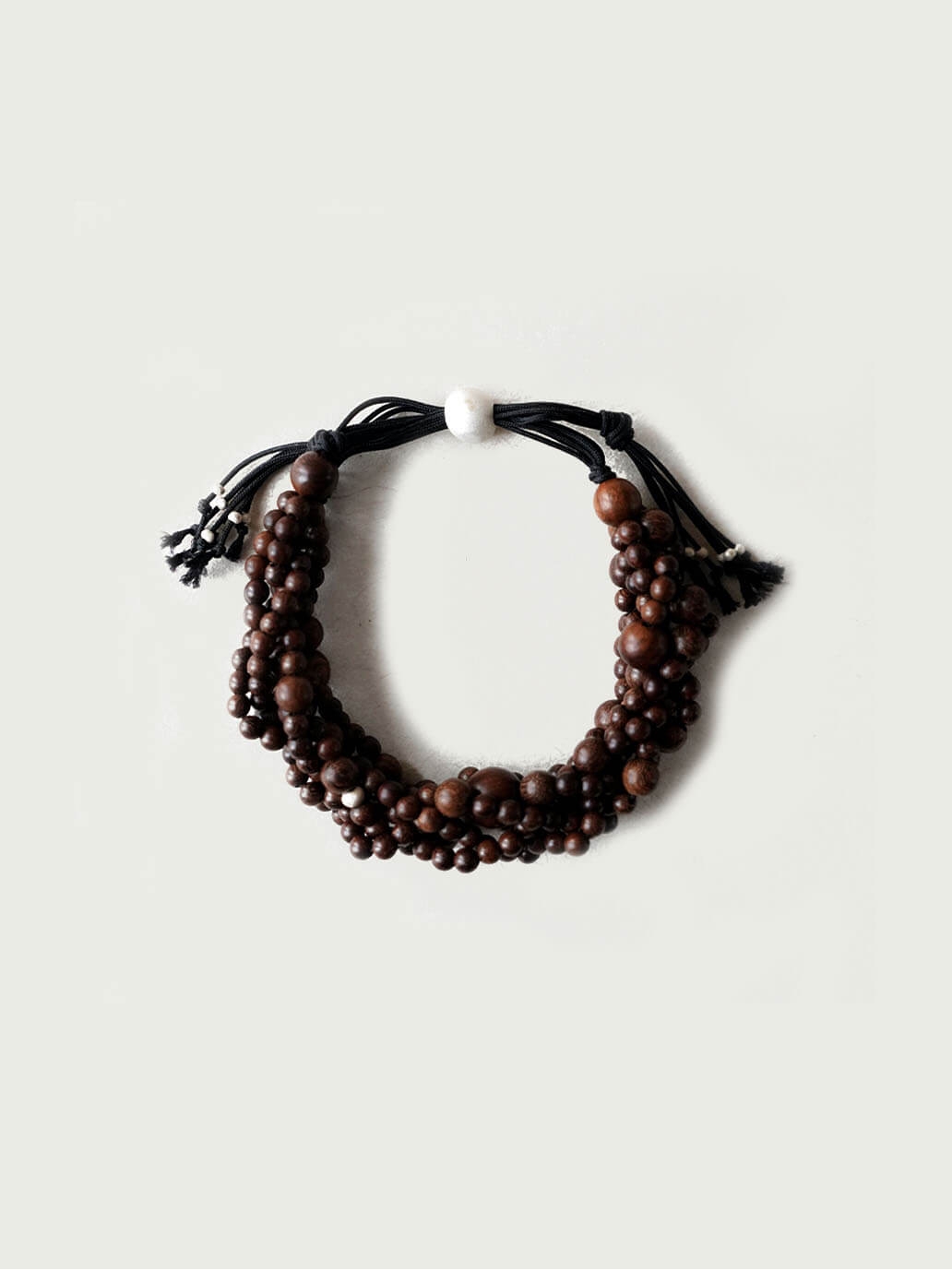 Bountiful Branch, Zebra Wood and Sterling Silver Six- Strand Bracelet