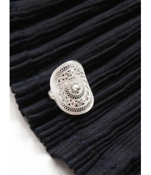 CUNZU TONGU-Drum and Flower Pattern Ring