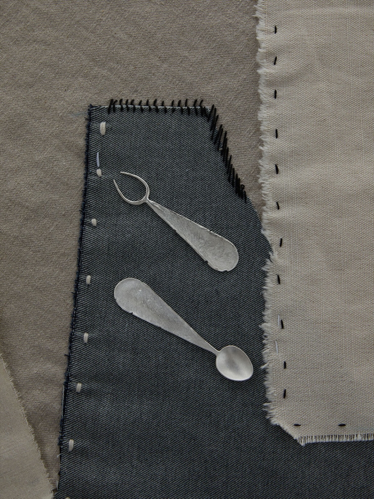 Patch  Silver  Fork with  Brushed  Finish