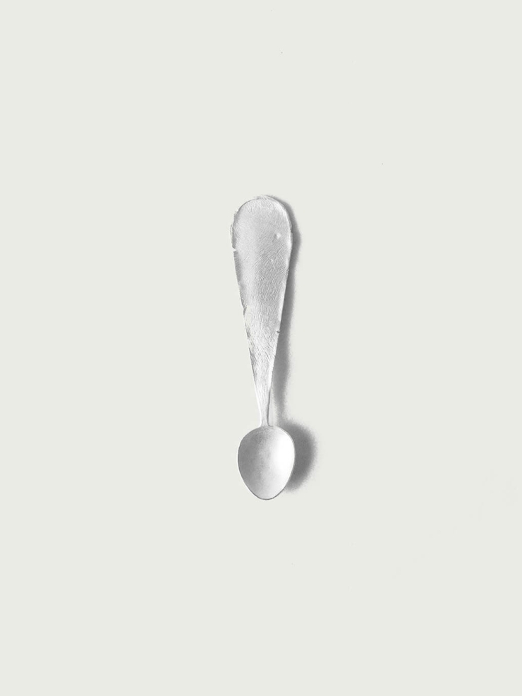 Patch  Silver  Spoon with  Brushed  Finish