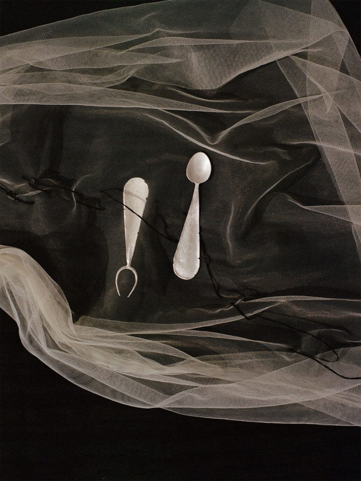 Patch  Silver  Spoon with  Brushed  Finish