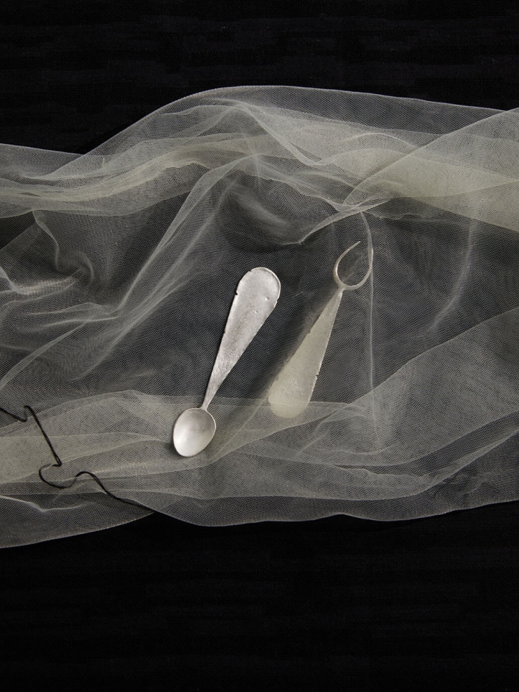 Patch  Silver  Spoon with  Brushed  Finish