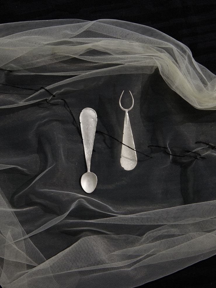 Patch  Silver  Spoon with  Brushed  Finish