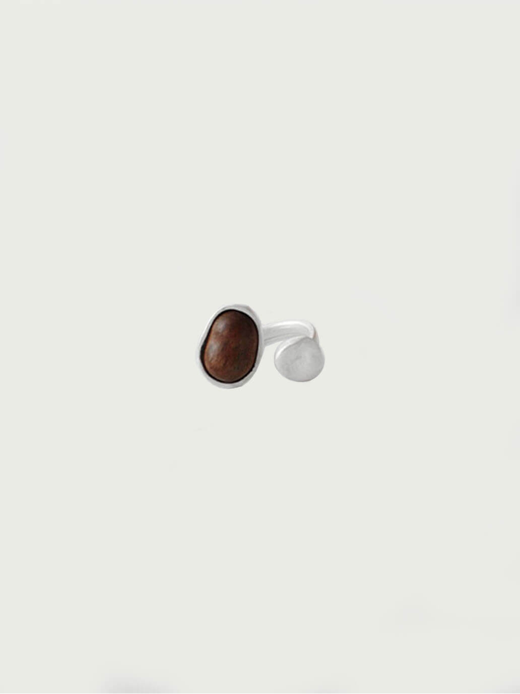 Ripple Open Ring in Zebra Wood